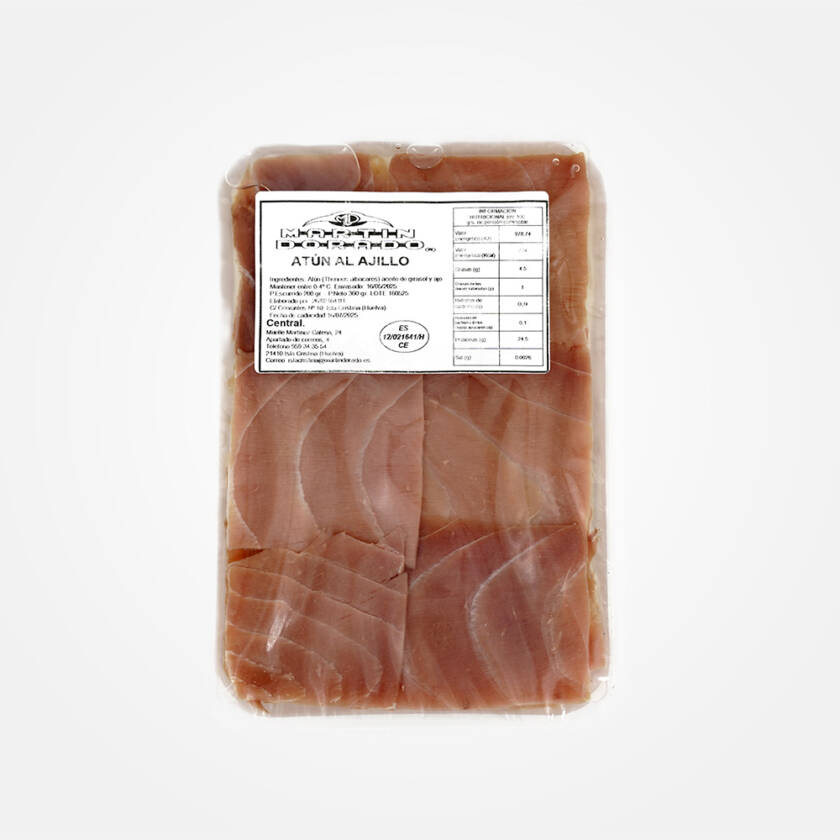 Atún ajillo tarrina 360 gr.