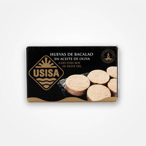 Hueva bacalao aceite oliva 120 grs. Usisa