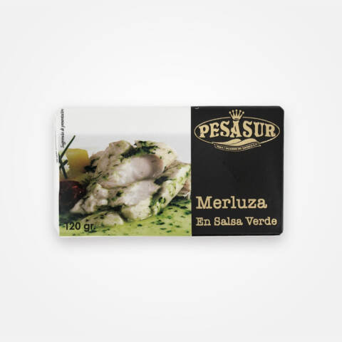 Merluza en salsa verde 120 grs. Pesasur