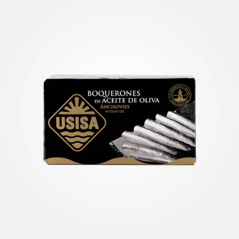 Boquerones aceite oliva etiqueta negra Usisa